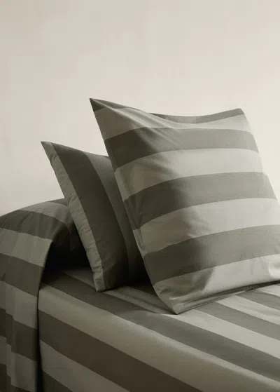 Mango Home Two Cotton Percale Pillowcases With Double Overlock 60x60 Cm Green