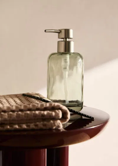 Mango Home Distributeur De Savon Cylindrique En Verre Vert - Home - Taille Unique -