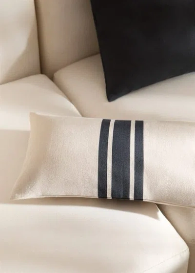 Mango Home Double-stripe Cotton Cushion Cover 30x50cm Night Blue