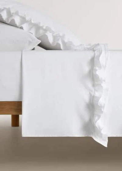 Mango Home Flat Sheet In Blanc