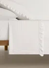 Mango Home Cotton Percale Top Sheet With Gauze Frill Bed 180 Cm