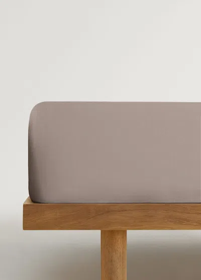 Mango Home Fitted Sheet Chocolate