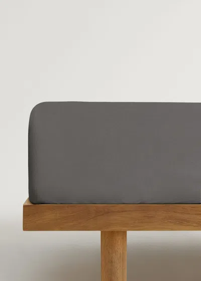 Mango Home Fitted Sheet Medium Grey