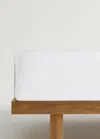 Mango Home Cotton Percale Fitted Sheet For 180 Cm Bed White