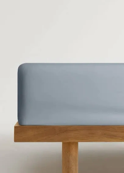 Mango Home Fitted Sheet Aqua Green