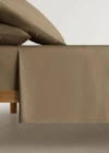 Mango Home Flat Sheet In Kaki