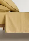 Mango Home Flat Sheet In Ocre