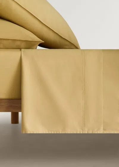 Mango Home Flat Sheet In Ocre