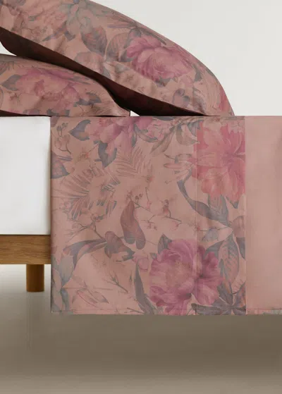 Mango Home Drap Percale De Coton Imprimé Fleuri Multicolore Lit 135/140 Cm Rose - Home - Lit 135/140 Cm - Mango