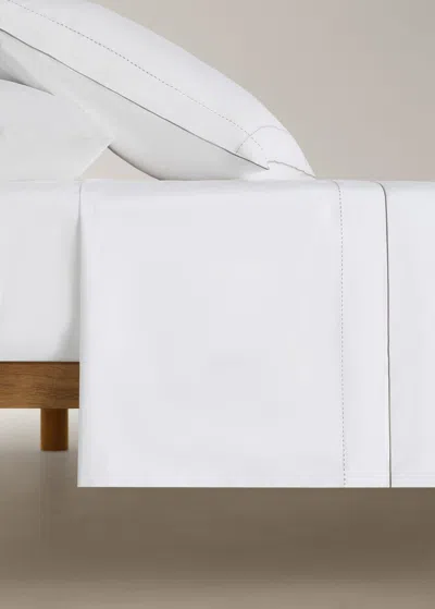 Mango Home Drap Plat En Coton Percale 200 Fils Lit 135/140 Cm Blanc - Home - Lit 135/140 Cm -  In White