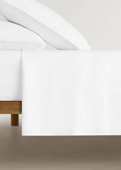 Mango Home Drap Plat En Lin Lavé Pour Lit 135 Cm Blanc - Home - Lit 135/140 Cm -  In White