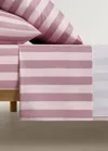 Mango Home Drap Plat Enfant En Coton Percale À Rayures Épaisses Pour Lit 90 Cm Rose - Home - Lit 90 Cm - Mango In Pink