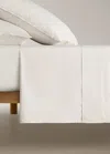 Mango Home Drap Plat Percale De Coton 300 Fils Lit 90 Cm Ivoire - Home - Lit 90 Cm -  In White