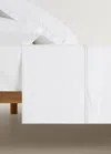 Mango Home Cotton Percale Top Sheet With Scalloped Detail For 180/200 Cm Bed