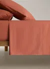 Mango Home Drap Plat Percale De Coton Lit 180/200 Cm Rose Géranium - Home - Lit 180/200 Cm -