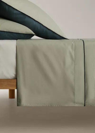 Mango Home Percale Cotton Top Sheet With Overlock For 135/140 Cm Bed