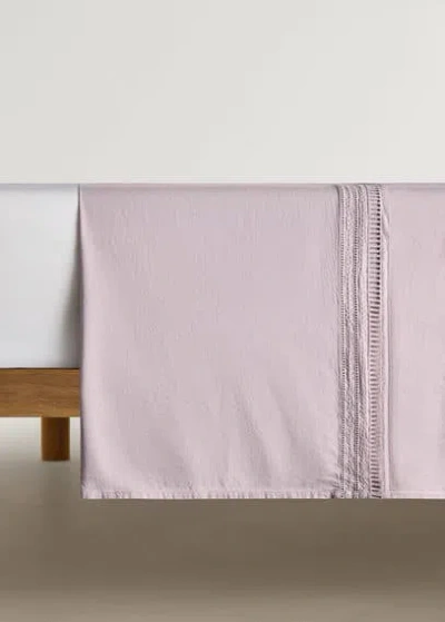 Mango Home Flat Sheet In Rose Clair