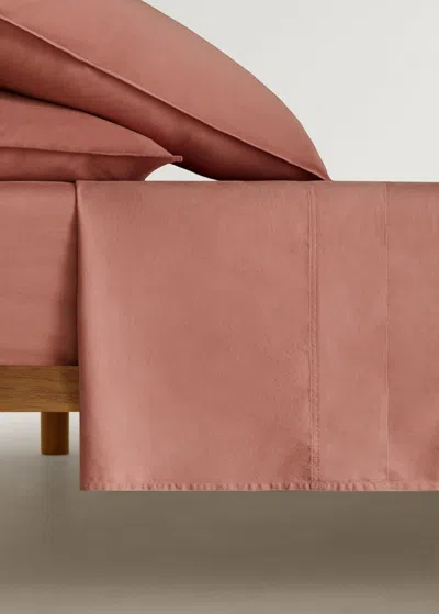 Mango Home Flat Sheet In Rouge Orangé
