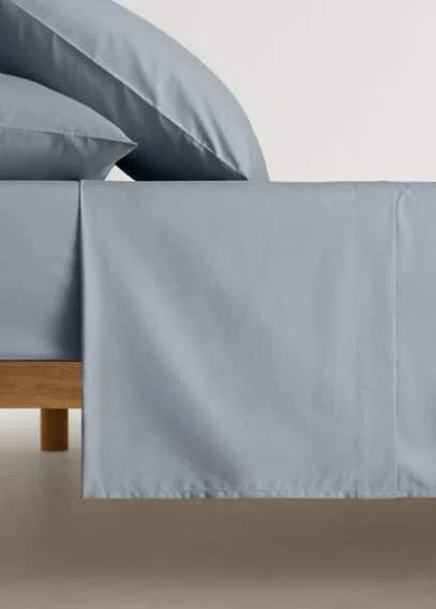 Mango Home Flat Sheet In Vert D´eau