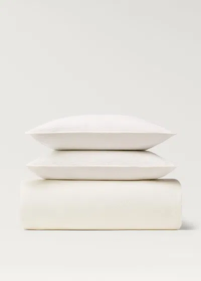 Mango Home Housse De Couette Percale De Coton Texture Lit 135/140 Cm Écru - Home - Lit 135/140 Cm -