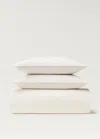 Mango Home Housse De Couette Percale De Coton Texture Lit 180/200 Cm Écru - Home - Lit 180/200 Cm -