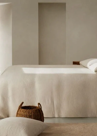 Mango Home Housse De Couette Coton Gaze Lit 90 Cm Gris Clair/pastel - Home - Lit 90 Cm -  In Neutral