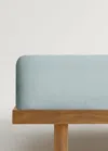 Mango Home Fitted Sheet Aqua Green