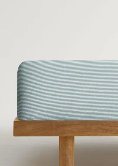 Mango Home Fitted Sheet Aqua Green