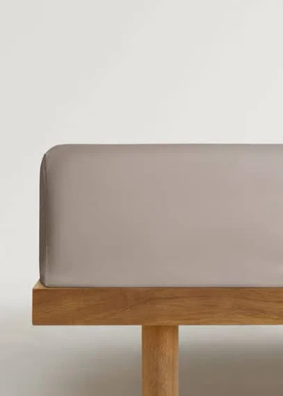 Mango Home Fitted Sheet Medium Brown