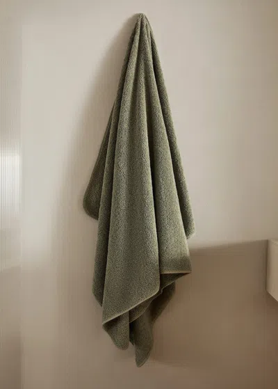 Mango Home Garment-dyed Bath Towel Forest Green