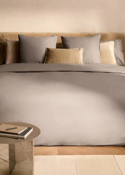 Mango Home Housse De Couette Coton Percale 300 Fils Lit 135/140 Cm Chocolat - Home - Lit 135/140 Cm - Mango Hom