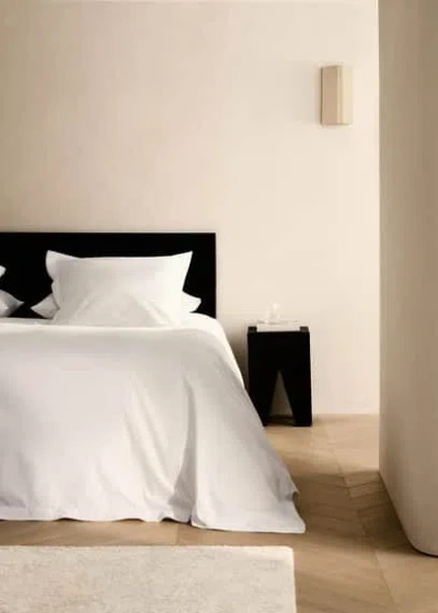 Mango Home Housse De Couette Percale De Coton Overlock Lit 180/200 Cm Gris Clair/pastel - Home - Lit 180/200 Cm