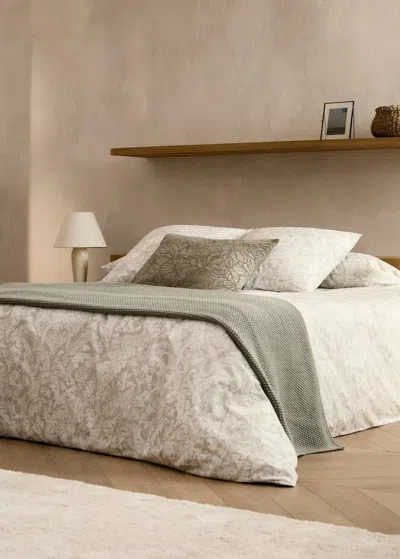 Mango Home Housse De Couette Coton Imprimé Paisley Lit 90 Cm Gris Clair/pastel - Home - Lit 90 Cm -