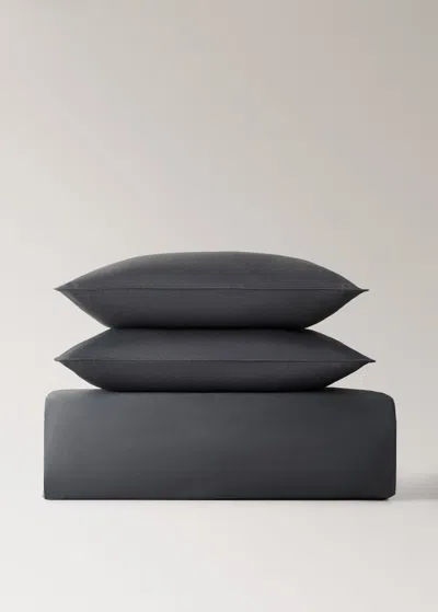 Mango Home Duvet Cover Dark Grey In Black