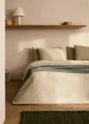 Mango Home Percale Cotton Waffle Duvet Cover For 135 Cm Bed Sand