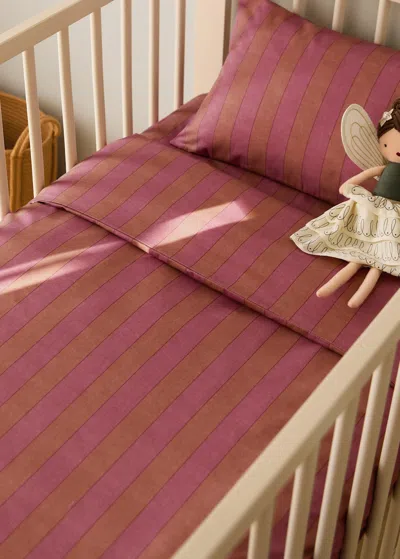 Mango Home Kodak-striped Duvet Cover For Cot Pink