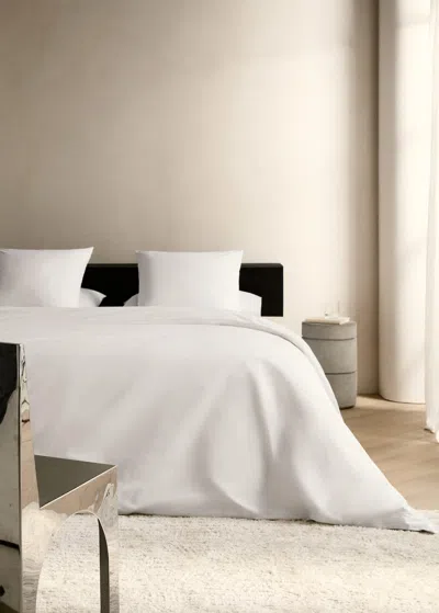 Mango Home Cotton Percale Duvet Cover For 200 Cm Bed White