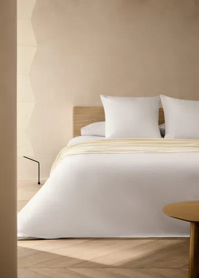 Mango Home 600-thread Count Satin Cotton Duvet Cover For 180/200 Cm Bed White