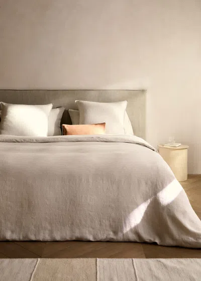 Mango Home Housse De Couette En Lin Lavé Pour Lit 180/200 Cm Beige - Home - Lit 180/200 Cm -
