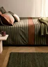 Mango Home Housse De Couette Percale De Coton Rayures Multiples Lit 135/140 Cm Kaki - Home - Lit 135/140 Cm - M