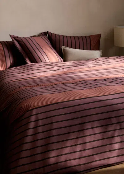 Mango Home Housse De Couette Percale De Coton Rayures Multiples Lit 135/140 Cm Rose - Home - Lit 135/140 Cm - M