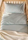 Mango Home Cotton Percale Reversible Duvet Cover For Cot Aqua Green In Aqua Green