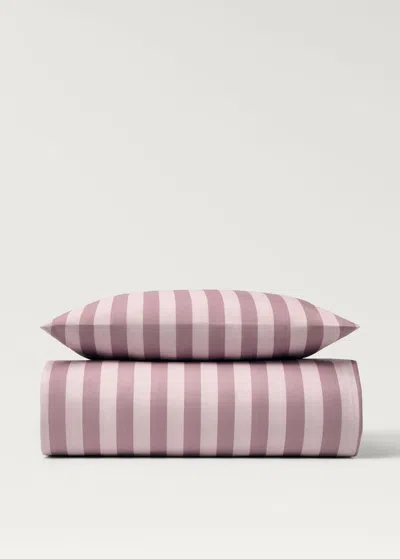 Mango Home Housse De Couette Enfant Coton Percale Rayures Épaisses Lit 90 Cm Rose - Home - Lit 90 Cm - Mango Ho