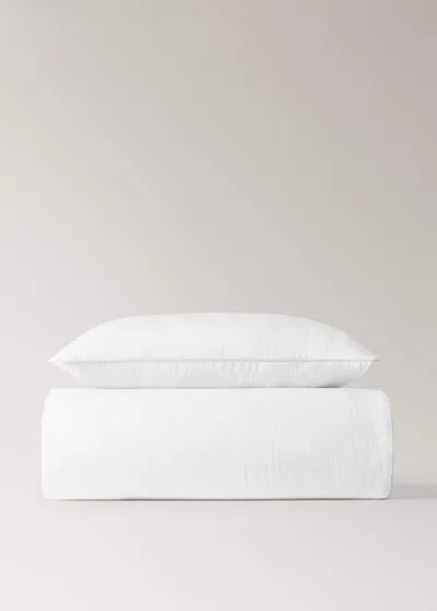 Mango Home Duvet Cover Cot Cotton Gauze With Contrast Piping White