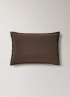 Mango Home Linen Cotton Cushion Cover Overlock Tab 40x60 Cm Chocolate