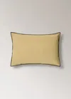 Mango Home Linen Cotton Cushion Cover Overlock Tab 40x60 Cm Mustard