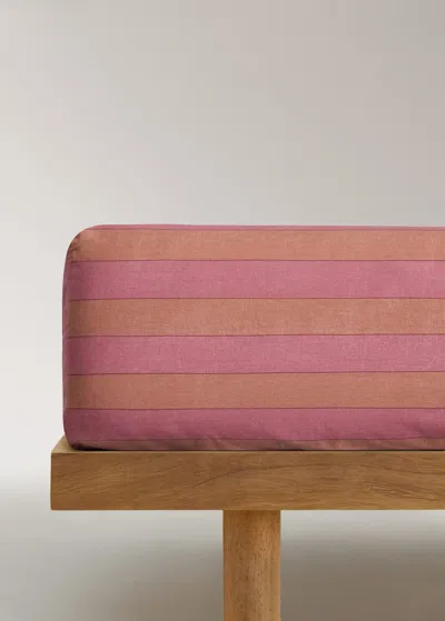 Mango Home Drap-housse Rose - Home - Lit 90 Cm -  In Pink