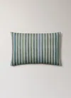 Mango Home Stripe-print Cotton Linen Cushion Cover 40x60cm Forest Green