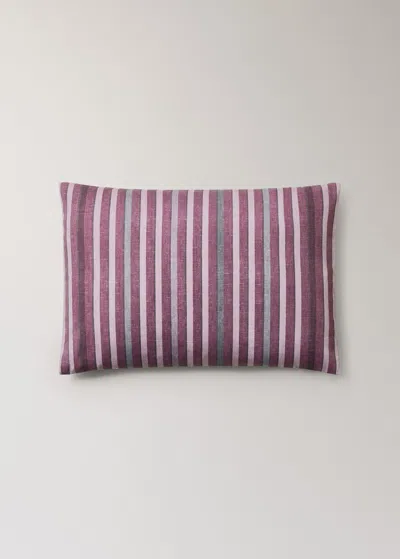 Mango Home Housse De Coussin Lin Coton Rayure Imprimée 40x60 Cm Fraise - Home - 40x60cm -
