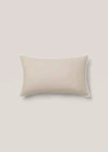MANGO HOME LINEN CUSHION COVER WITH TRIM 12X20 IN SAND